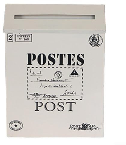 Cassetta delle lettere funzionale in stile retrò, perfetta come accessorio fotografico o per la casa (bianco)