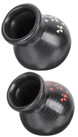 COLLBATH 2pcs Japanese Style Ceramic Dry Ice Cups for Sashimi Sushi Table Decor for Home Restaurant
