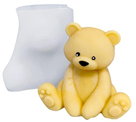Moules en forme d'ours 3D – Moule à gâteau en forme d'ours fondant | Fabrication de bougies, moules en silicone, design élégant et pratique, polyvalent, moules en forme d'ours 3D pour cadeau