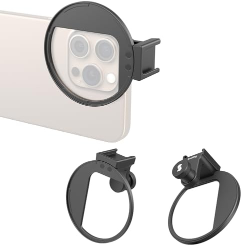 SMALLRIG Universal 67-mm-Magnetfilteradapter für Smartphones, für iPhone 16 / S24 Ultra/Vivo X100 & 67-mm-Filter, mit Blitzschuh-Montage/Gewindeadapter, kratzfester Filterklemme – 5171