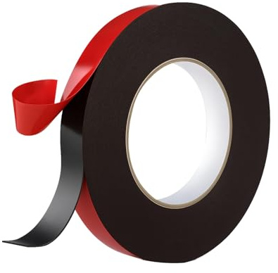 YIIWONI Adhésifs Double Face Extra Fort,25mm x 10m,Ruban de montage double face,Imperméable et Ultra Résistant aux Hautes Températures Colles Adhesif pour Bureaux,Maison,Fixant,Extérieur