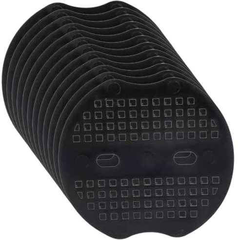DIYEAH Juntas para Estacas de Tierra para Jardín, Kit de 40 Piezas Negras 6,8x6,5 Cm, Almohadillas para Grapas de Malla Antihierbas, Fijación Resistente para Tela de Paisajismo y Césped