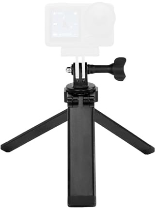 Jectse Treppiede Pieghevole, Robusto Treppiede per Action Cam in Lega di Alluminio con Regolazione Dell'angolo di 250 Gradi e modalità Gancio Magnetico, per Video Selfie, Viaggi