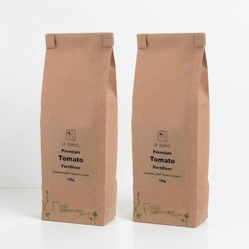 Dr Forest Organic Tomato Fertiliser 3-4-6 - Slow Release Plant Food for Tomatoes, Peppers and Fruiting Veg - High Potash Feed with Calcium - Made with Organic Ingredients - Handmade in Stockport