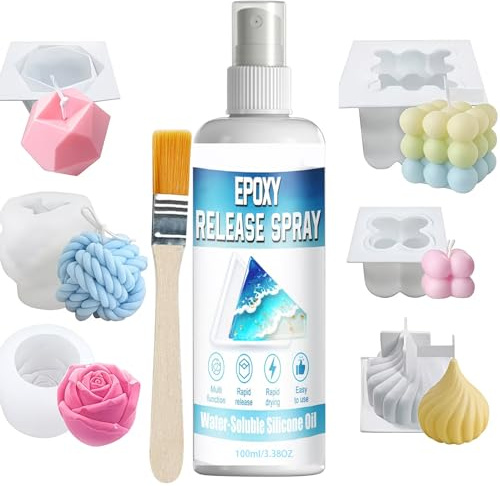 YRTUOP Stampo Silicone Spray Distaccante - 100ml Agente Lubrificante ad Asciugatura Rapida,Spray antiaderente per resina,per colate di cemento e gesso, officina domestica, garage, studio, produzione