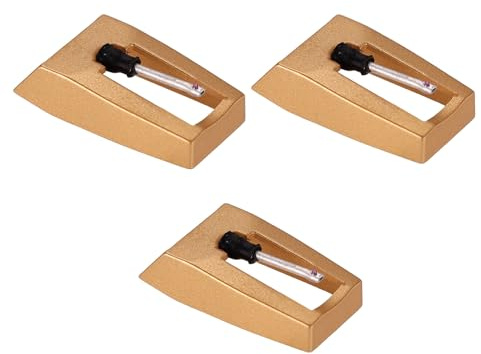 SAVITA 3pz Puntina Giradischi, Resistenti Puntine Ricambio Giradischi Accessori Pratici Piatto Girevole per Sistemi Hi-Fi Domestici e Grammofoni Vintage da Collezione