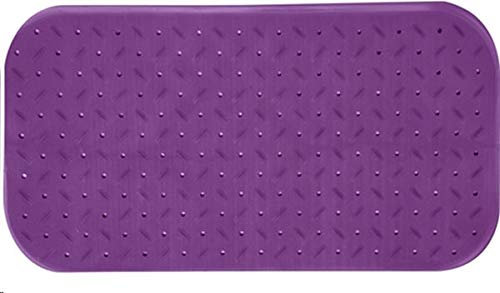 MSV Tappetino Doccia Premium Antibatterico Antiscivolo con Ventose Viola/Viola ca. 36 x 76 cm Lavabile a 60°C