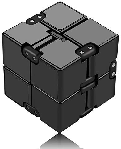 Funxim Infinity Cube, Unendlicher Würfel Spielzeug, Magic Unendlicher Flip Würfel Dekompression Spielzeug, Tötungs Zeit Zappeln Spielwaren Stressabbau Würfel (Schwarz)