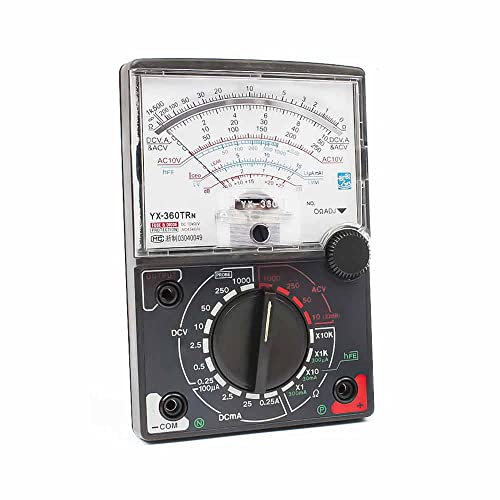 Vetrineinrete® Multimetro analogico mini tester portatile con puntali misuratore di tensione rilevatore di corrente elettrica resistenza diodo YX-360TR D33