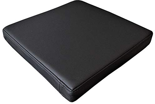 Quattro Meble Schwarz Echtleder Sitzkissen Lederkissen Sitzpolster fur Sessel Stuhle Echt Leder Kissen Sitzauflage Auflage Model 1el (45 x 45 cm)