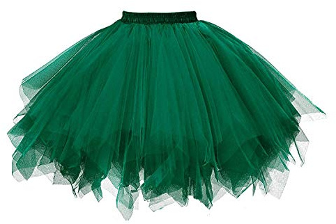 Karneval Damen 80er Puffy Tüllrock Tütü Röcke Tüll Petticoat(MEHRWEG)