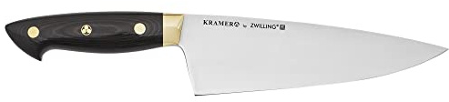 ZWILLING KRAMER EUROLINE Carbon Collection 2.0 - Cuchillo de chef alemán afilado de 8 pulgadas, fabricado en una fábrica alemana propiedad de la empresa con acero de fórmula especial perfeccionado