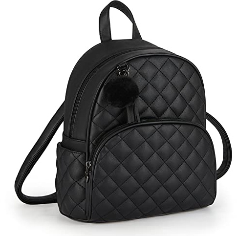 ECOSUSI Kleiner Rucksack Damen Elegant Rucksäcke Kleine | Pu Leder, Weichem Innenfutter, Verstellbarer Schultergurt, Rucksack Damen Klein, für Tägliche Leben, Arbeit Kurztrips