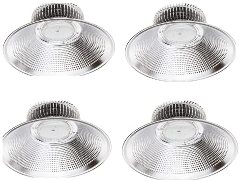 Jandei - x4 Pack Lámpara Industrial LED 200W, 20.000 LM, Taller, Naves Industriales, Gimnasios Altos, Almacén. Campana Foco Led Industrial, Luz Blanco Frío 6000K