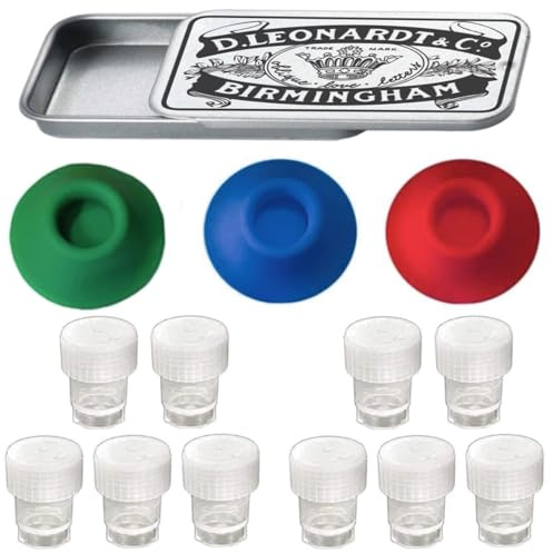 Tintenmulden für Kalligraphie-Feder-Organizer – Set mit 2 Tintenfässern zur Aufbewahrung von Schreibfedern, leerer Dinky Dip Ink Holder für schräge Kalligraphie-Stift und Glasdip-Stift