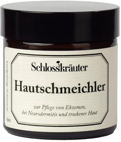 Hautschmeichler Neurodermitis Creme 50ml | Schlosskräuter Psoriasis Creme bei Milchschorf, Rosacea und Ekzeme | Entzündungshemmende Salbe gegen Juckreiz | 100% natürliche Inhaltsstoffe