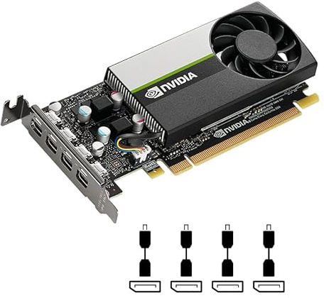 Dell Nvidia Quadro T1000 4GB GDDR6 Single-Slot Graphics Card - 896 CUDA Cores, 128bit, 160GB/s, 4 x Mini DisplayPort 1.4, 50W Power Consumption, PCI Express 3.0 x16 – 8FFPN (Renewed)