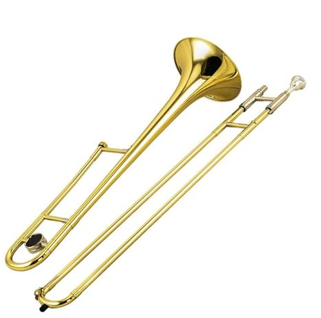 Professionelles Altposaune-B-Zugposauneninstrument Aus Vergoldetem Messing Mit Koffer Posaune für Anfänger