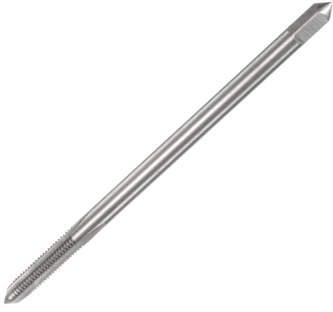 QUARKZMAN Metrisches Gewindebohrer M5 x 0,8 H2 Linksgewinde 100mm Extra langer gerader Flöten-Gewindeschneidwerkzeug zum Gewindeschneiden und Reparieren