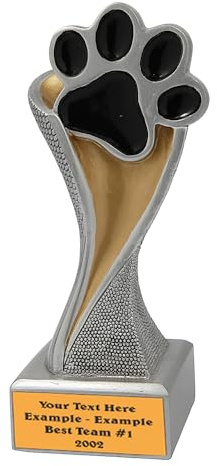 Larius Personalisierbarer Pokal Hunde Trophäe für Wettbewerbe und Hundeliebhaber