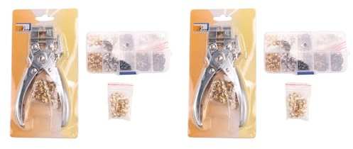 Ronlok 3/16 Ösenzange Satz Öse Lochzange Tülle Handpresszange mit 400 Stücke Ösen Ösen