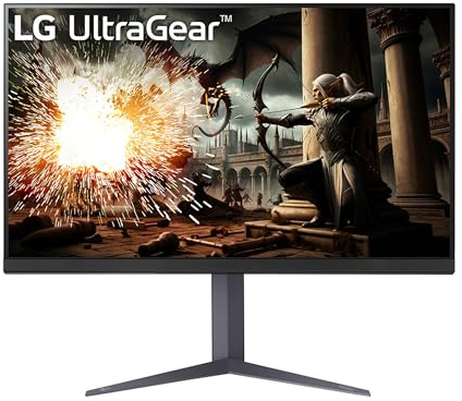 LG, 32 Zoll, Ultragear™ QHD Gaming IPS-Monitor, 32GS75QX-B.AEU, 2560 x 1440, 16:9, 1ms GtG, 180 Hz, HDR10, 400 cd/m² Helligkeit (typ.), NVIDIA G-Sync™ Compatible, AMD FreeSync™ - Grau