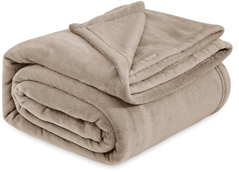 BEDSURE Kuscheldecke Flauschig Decke Fleecedecke - Wohndecke Warm Winter Weich, Sofadecke XXL, Decke Couch Blanket, Wohn- & Kuscheldecken Große 230x270cm, Sofa überwurfdecke Hellbraun
