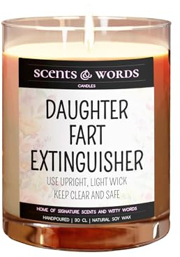 Scents&Words Funny Daughters Candle, Daughter Fart Extinguisher, Personalised or Customised Scented Candles - snw2223 (Frosted Winter Berries)