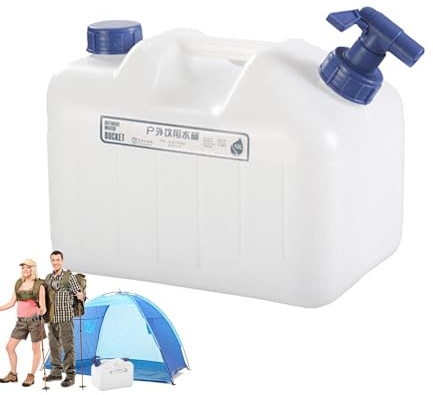 Portable Water Container with Tap - 10L/15L Waterproof Water Storage Tank with Handle | Water Jug for Camping, Hiking, Outdoor, Outdoor Activities, Water Container for Beverage