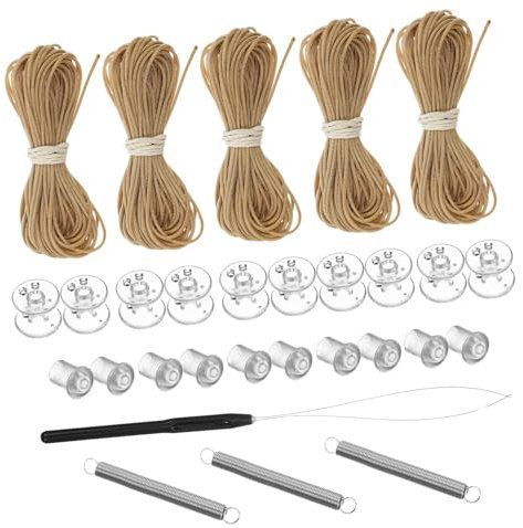 JECOMPRIS Rv Pleated Shade Repair Kit Window Blind Repair Kit Spool and Spring for Camper Brown Rv Replacement Blinds Parts for Camper Window