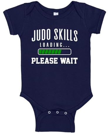The Shirt Den Judo Skills Loading Baby Bodysuit One Piece NB Navy Blue