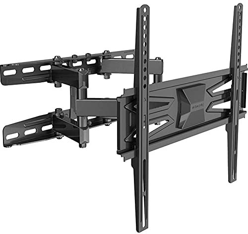 Full Motion TV Wall Mount Bracket for 32 60 Inch Flat&Curved TVs Swivels Tilts Extends Holds up to 30kg VESA 400x400mm