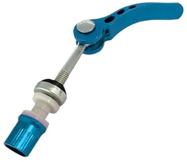 GeOinQL Piezas del sillín de la Bici de liberación rápida， Abrazadera del Tubo del sillín de Bicicleta de montaña, 65mm, Tornillo, Palanca de liberación rápida, Clip Universal, 1 ud.(Blue)