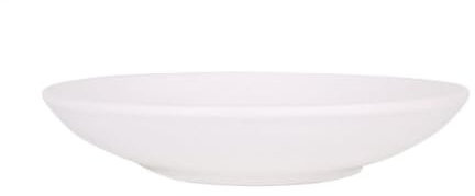 Service Assiettes DENA rondes de 6 Pièces creuses en Porcelaine blanche, plat de service pour soupe, entrées, desserts et salades - diamètre 23 x hauteur 4,5 cm