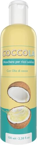 Coccola Locken-Haarmaske mit Keratin & Kokosöl, 200ml | Anti-Frizz, Hydratisierend, Entwirrend, Für krauses, trockenes oder geschädigtes Haar, Professionell