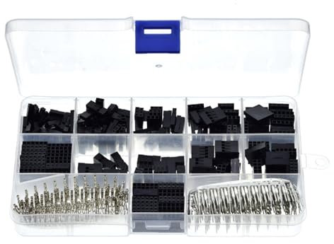 YUPEIUKLI 620pieces 2.54MM Wire Jumper Pin Header Connector Housing Kits 1/2/3/4/5/6Pin Plug Connector for 3D Printer and Jumper Wire