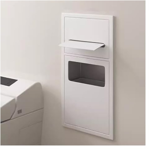 CAFIEDR Niche de Salle de Bain en Acier Inoxydable, étagère encastrée, Niche de Douche, Poubelle intégrée pour Cuisine, Salon, Chambre à Coucher, étagère de r(Blanc 60x28x13,5cm)