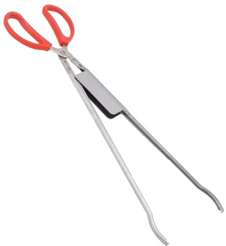 TIDTALEO Multi-Function Stainless Steel Crab Clip and EEL Clamp Bent Head Non-Slip Scissor Design Lobster Tong for Outdoor Sea Fishing and Crustacean Catching Tool