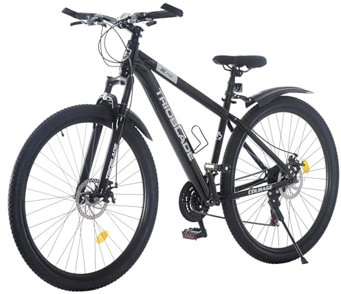 BSTSEL 24/26/27.5/29 Inch Mountain Bike with Front Suspension Fork Mountain Bicycle 21 Speeds with Dual Disc-Brake Suitable for Over 18 Years
