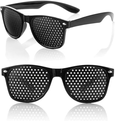 HUVZOR 2 pezzi Occhiali decorativi con lenti a rete, design forato minimalista, adatti per uomo e donna di tutte le età, Per il relax e la decorazione