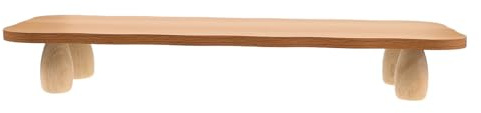 LOLIPPYY Support de Bureau Surélevé en Bois Couleur Noyer 55X20 CM Étagère pour Écran d'Ordinateur Ergonomique Rehausseur d'Écran Simple Couche pour Organisation de Bureau Professionnel