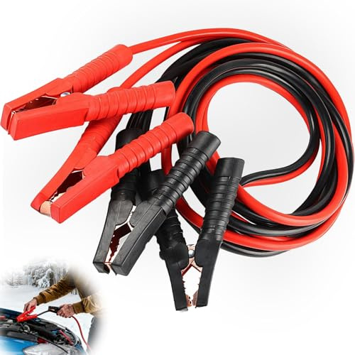 GothicBride Starthilfekabel Auto 6.1M Überbrückungskabel Alu Kupfer 3000Amp 16mm² Starterkabel für PKW LKW(6.1M)