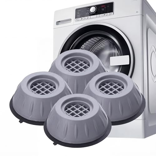 4 Stück Waschmaschine Füße Pad,Antivibrationsmatte Waschmaschine Füße,Universal Waschmaschine Fußpolster Antirutschmatte,Schwingungsdämpfer für Waschmaschine Trockner,Kühlschrank,Tisch