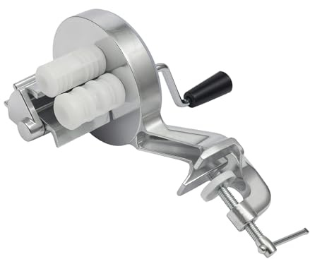 Cavatelli - Macchina per pasta manuale in lega di alluminio, con manovella, per gnocchi, macaroni, penna, portatile, senza corrente, per cucina, ristorante, mensa, argento