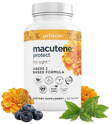 Macutene Protect Eye Vitamins for Macular Support Areds 2 with Lutein and Zeaxanthin Supplements (25mg/5mg) – Doctor Formulated Bilberry Supplement for Eyes, Lab Tested, Vegan (60 Capsules)