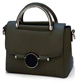 NICOLE & DORIS Umhängetasche Frauen PU Leder Schultertasche Vintage kleine Handtasche zum Ausgehen Klassische Abendtasche Partytasche Freizeittasche Dunkelgrün