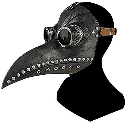 ALINILA Halloween Masque de Bec, Peste Médiévale Docteur Médecin Masque Long Nez Bec d'oiseau, Accessoires de Costume Steampunk pour Carnaval de Fête Adulte
