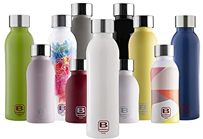 Bugatti B Bottles Twin Bouteille Isotherme Garde Les liquides Chauds Pendant 12h Froid Pendant 24h la Glace Pendant 36h Bouteille Acier Inoxydable 18/10 écologique (White Bright, 250)