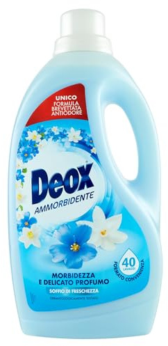 Deox - Weichspüler für die Waschmaschine, 40 Waschmaschinen, weich und duftend, mit Anti-Geruch-Technologie, Frische-Puff, 2000 ml x 1 Packung
