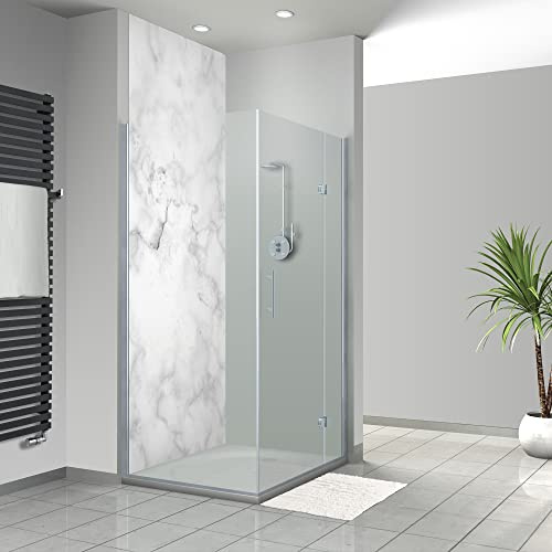 WANDFREUDE individuelle Duschrückwand Aluverbundplatte auf Maß (1 Stück - Marmorierte Platte - Premium Brillant Lack) – Dusche Wandverkleidung Duschwandverkleidung Duschrückwände